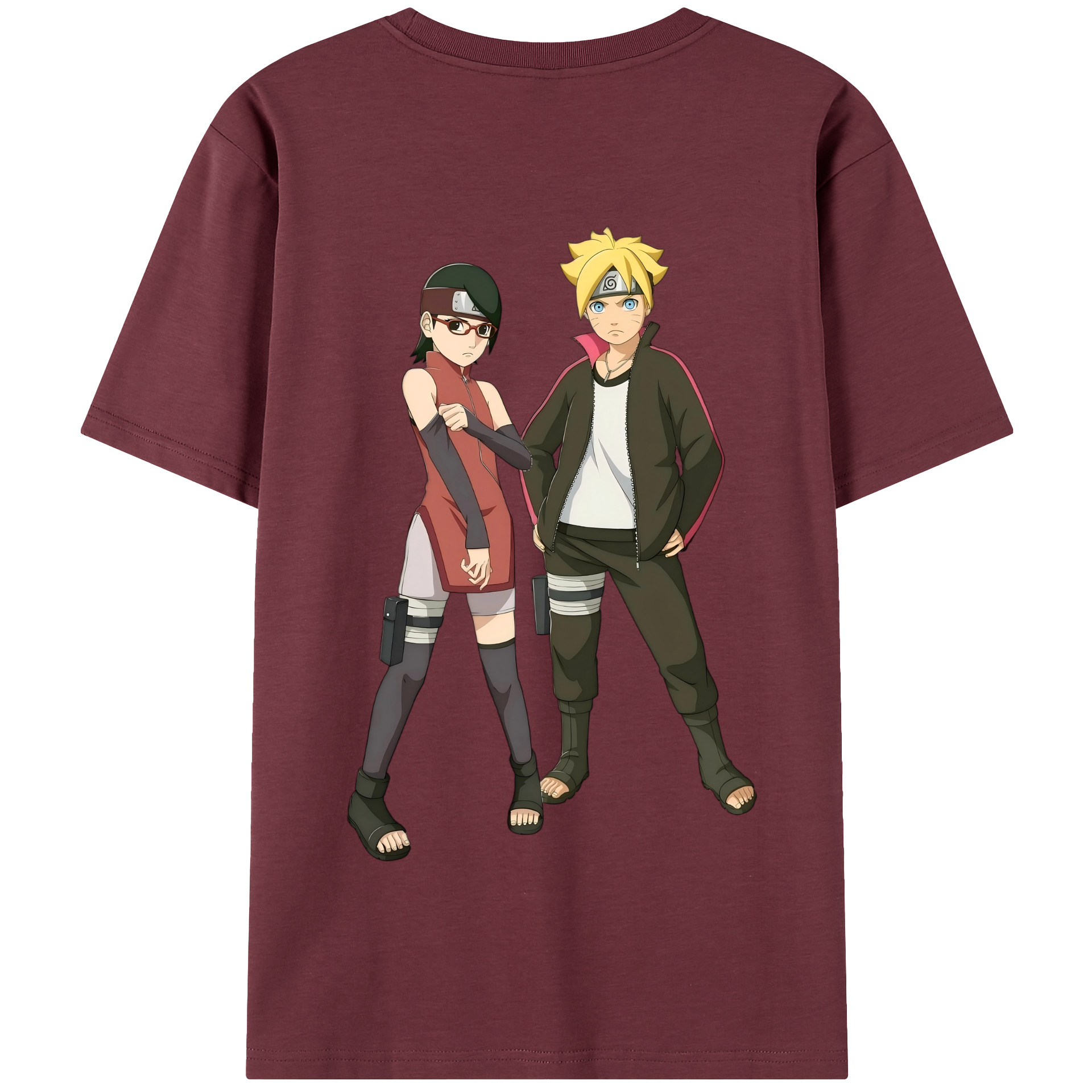 （画像用） NARUTO -ナルト- うずまき ボルト Uzumaki Boruto 綿100％半袖Tシャツ（背面プリント）